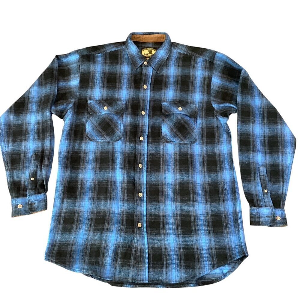Men's‎ Field & Stream Plaid Button-Down Shirt Heavy Cotton XL Tall 322D